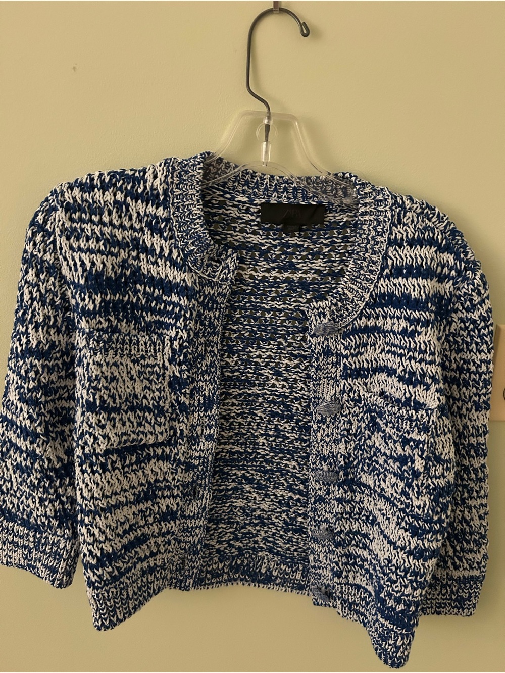 Zara’s Blue Marled Cardigan Sweater